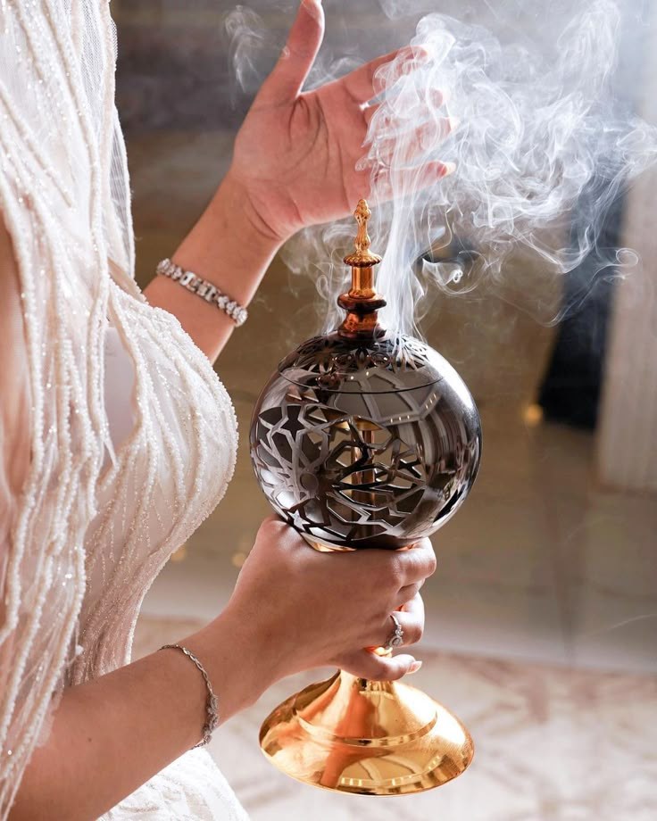Traditional Dukhan incense burner used in steam treatment