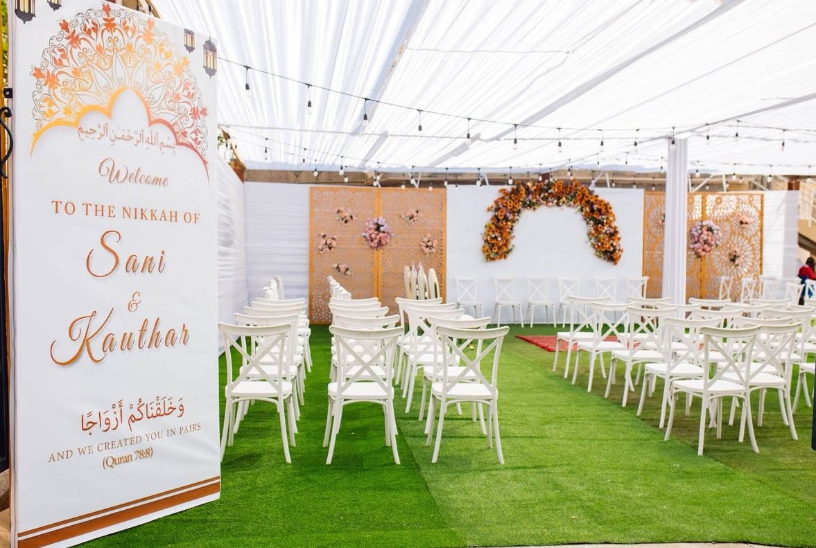 Nikkah ceremony welcome setup by Haske Spa and Events